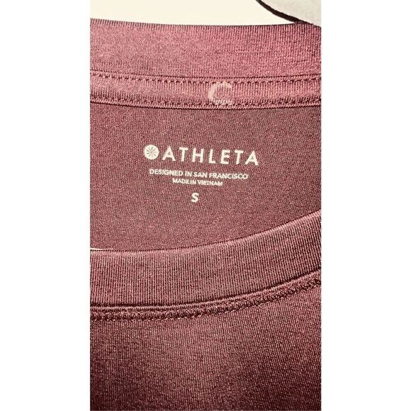 Athleta Burgundy Activewear top womens size S - Picture 5 of 10
